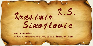 Krasimir Simojlović vizit kartica